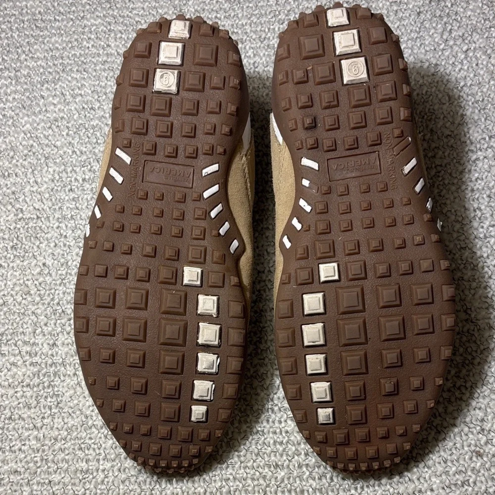 Perry Ellis America Men's White and Tan Casual Leather & Suede Sneakers